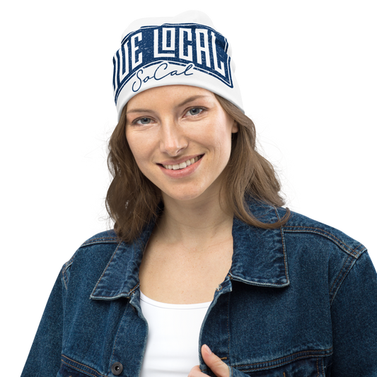 Joe Local SoCal Blue Original BIG logo All-Over Print Beanie