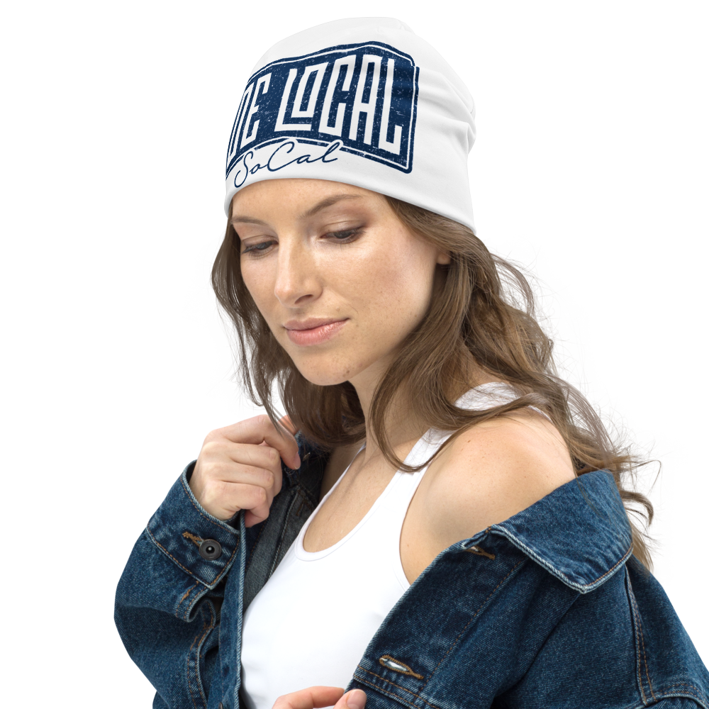 Joe Local SoCal Blue Original BIG logo All-Over Print Beanie